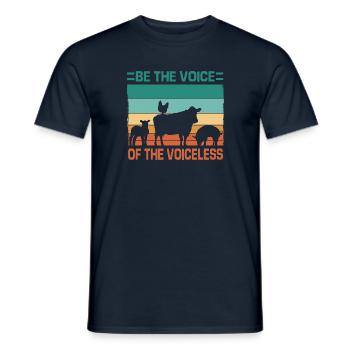 Vegetarian Animal Welfare Frutarian Vegan Animal Lover - Men's T-Shirt - navy - Front - AI Model Male 178 light (178cm)