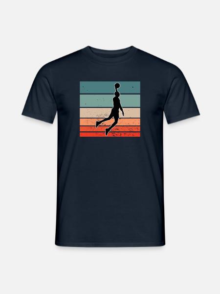 Vintage Basketball Sport Motiv Retro Basketball - T-shirt herr - marinblå