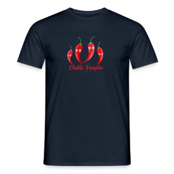 chilli, chilli familie, scharf,gemüse - Männer T-Shirt - Navy - Vorne - AI Model Male 178 light (178cm)