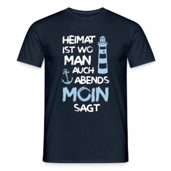 HeimatistMoin - Männer T-Shirt - Navy - Vorne - AI Model Male 178 light (178cm)