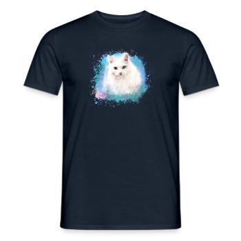 Persian cat,cat,ragdoll,siam cat - Men's T-Shirt - navy - Front - AI Model Male 178 light (178cm)