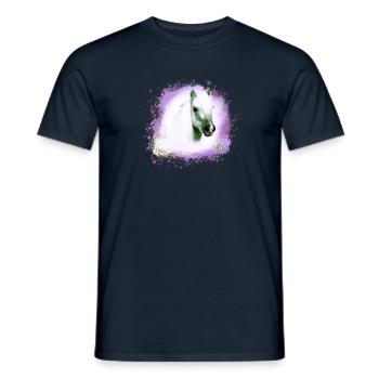 pony, blau, shettland,pferd,pony,weisses pony - Männer T-Shirt - Navy - Vorne - AI Model Male 178 light (178cm)