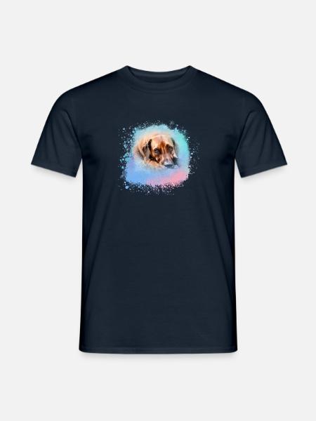 rhodesianridgeback, dog,dog ,graffiti,pink - Men's T-Shirt - navy