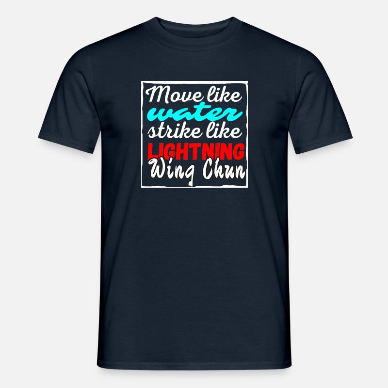 Maillot Wing Chun éclair d’eau - T-shirt homme - marine