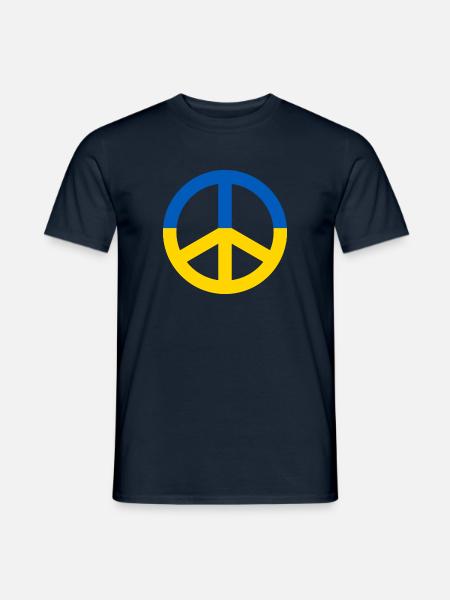 Peace Sign Ukraine - Men's T-Shirt - navy