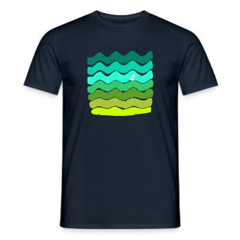 Graphismes de bateaux et de mer - T-shirt homme - marine - Devant - AI Model Male 178 light (178cm)
