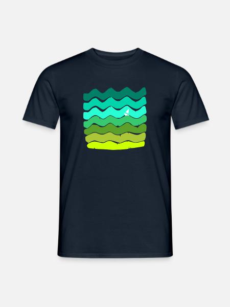 Boat & Sea Graphics - Men's T-Shirt - navy