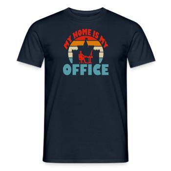 My Home is my Office - Männer T-Shirt - Navy - Vorne - AI Model Male 178 light (178cm)