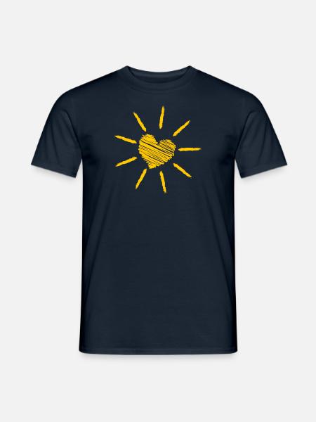 Heart Sun - Men's T-Shirt - navy