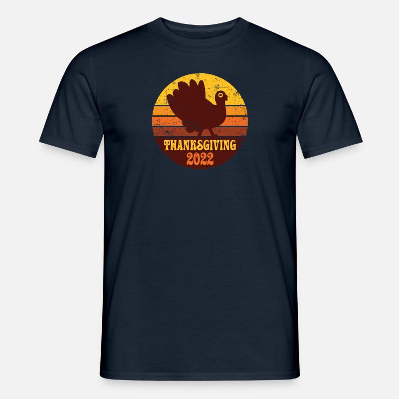 Thanksgiving 2022 Retro - Männer T-Shirt - Navy