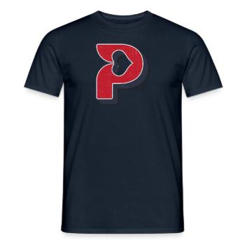 P Letter Poker - Men's T-Shirt - navy - Front - AI Model Male 178 light (178cm)