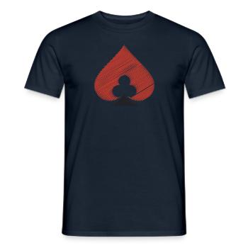 Poker Ace - Männer T-Shirt - Navy - Vorne - AI Model Male 178 light (178cm)