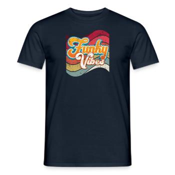 Funky vibes - Men's T-Shirt - navy - Front - AI Model Male 178 light (178cm)