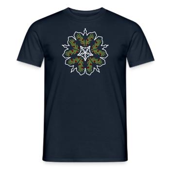 Flocon de Noël moche - T-shirt homme - marine - Devant - AI Model Male 178 light (178cm)