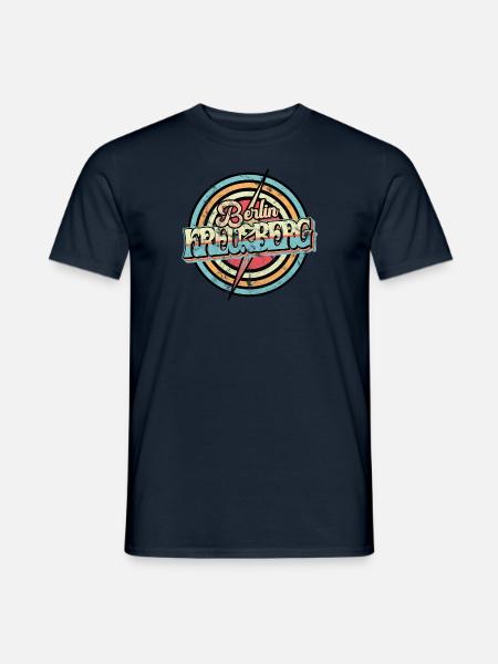 Kreuzberg Berlin Retro - Männer T-Shirt - Navy