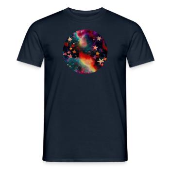 Galaxy Stars Universe - Men's T-Shirt - navy - Front - AI Model Male 178 light (178cm)
