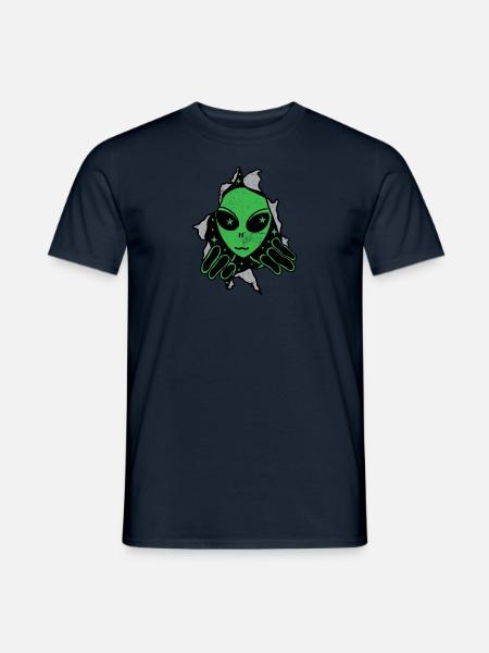 Alien Ufo Geschenk - Männer T-Shirt - Navy