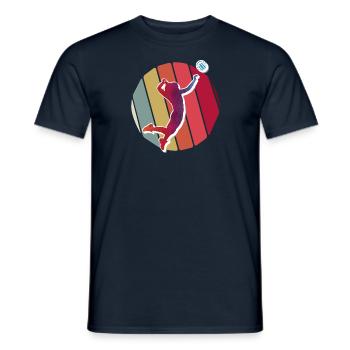 Volleyball Girl - Men's T-Shirt - navy - Front - AI Model Male 178 light (178cm)