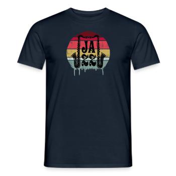 Jazz Music Rétro - T-shirt homme - marine - Devant - AI Model Male 178 light (178cm)