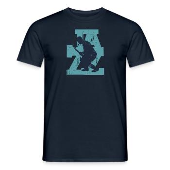 Jazz Saxophone Retro - Men's T-Shirt - navy - Front - AI Model Male 178 light (178cm)