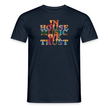 House Musik - Männer T-Shirt - Navy - Vorne - AI Model Male 178 light (178cm)