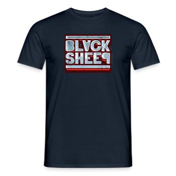 Black Sheep Rétro - T-shirt homme - marine - Devant - AI Model Male 178 light (178cm)