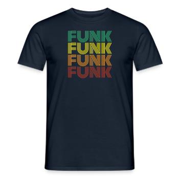 Funk Retro - Men's T-Shirt - navy - Front - AI Model Male 178 light (178cm)