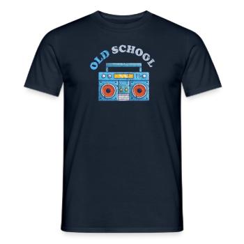 Old School Vintage - T-shirt homme - marine - Devant - AI Model Male 178 light (178cm)