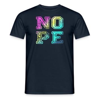 NOPE - ne soyez pas un béni-oui-oui! - T-shirt homme - marine - Devant - AI Model Male 178 light (178cm)