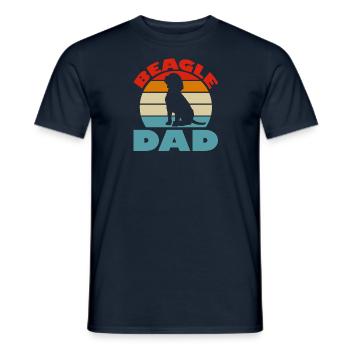 Beagle Dad - Männer T-Shirt - Navy - Vorne - AI Model Male 178 light (178cm)