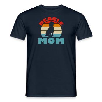 Beagle Mom - Männer T-Shirt - Navy - Vorne - AI Model Male 178 light (178cm)