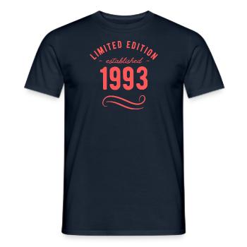 Limited Edition 1993 Geburtstag - Männer T-Shirt - Navy - Vorne - AI Model Male 178 light (178cm)