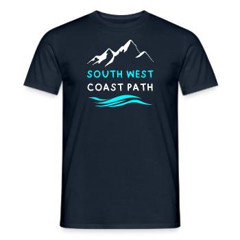 South West Coast Path SWCP England Cornwall Küste - Men's T-Shirt - navy - Front - AI Model Male 178 light (178cm)