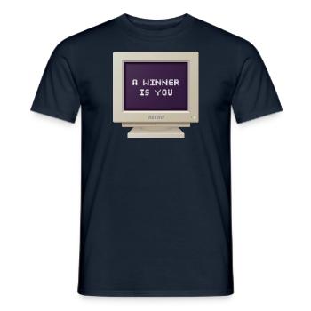 CRT Design - A winner is you - Men's T-Shirt - navy - Front - AI Model Male 178 light (178cm)