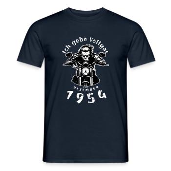 70. Geburtstag Ich gebe Vollgas seit 12/1954 - Männer T-Shirt - Navy - Vorne - AI Model Male 178 light (178cm)