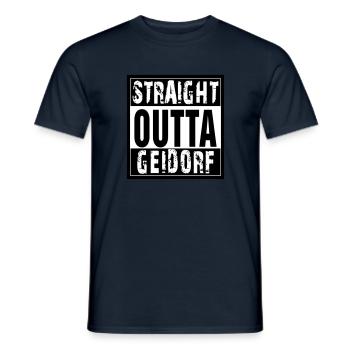 Straight outta Geidorf - Männer T-Shirt - Navy - Vorne - AI Model Male 178 light (178cm)