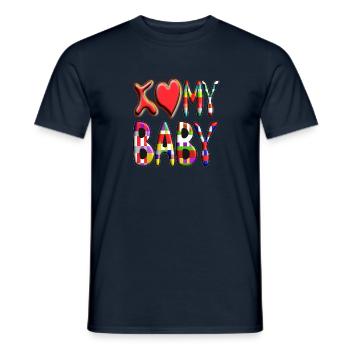 I love / heart my Baby - Männer T-Shirt - Navy - Vorne - AI Model Male 178 light (178cm)