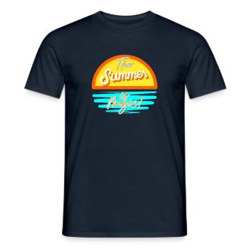 T-shirt L’été est magique - T-shirt homme - marine - Devant - AI Model Male 178 light (178cm)