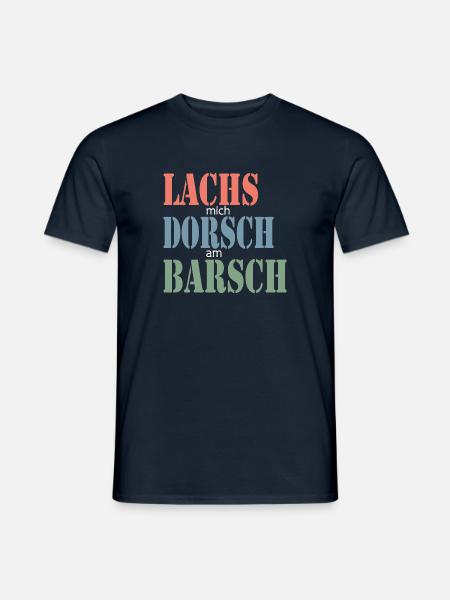 Lachs mich Dorsch am Barsch, lustiger Spruch, Koch - Männer T-Shirt - Navy