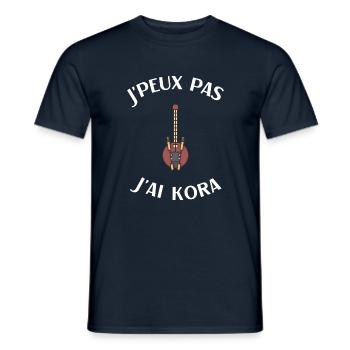 Humour kora joueur de kora musique africaine - T-shirt homme - marine - Devant - AI Model Male 178 light (178cm)