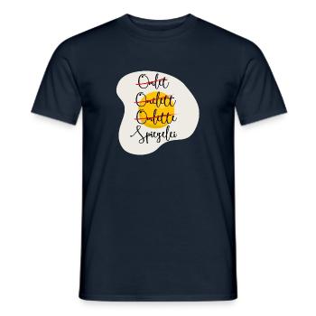 Omelette - fried egg - Men's T-Shirt - navy - Front - AI Model Male 178 light (178cm)