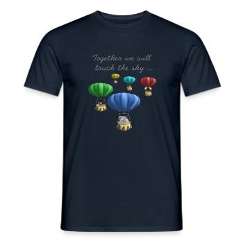 Ballons à air chaud colorés - T-shirt homme - marine - Devant - AI Model Male 178 light (178cm)
