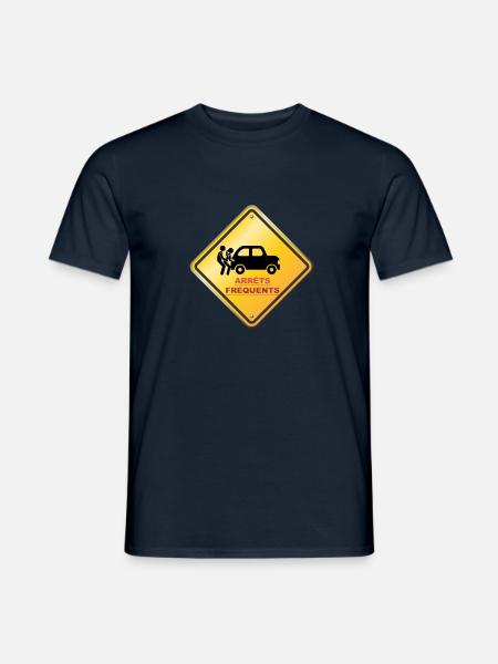 panneau arrets - T-shirt homme - marine