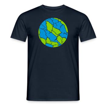 Bunter Ball Risse Muster - Männer T-Shirt - Navy - Vorne - AI Model Male 178 light (178cm)