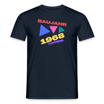 Jahrgang 1968 - Geboren 1968 - Männer T-Shirt - Navy - Vorne - AI Model Male 178 light (178cm)