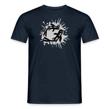 Farbklecks 2 Koi Fische - Männer T-Shirt - Navy - Vorne - AI Model Male 178 light (178cm)