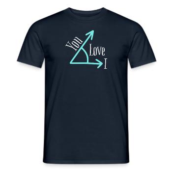 I love you - T-shirt homme - marine - Devant - AI Model Male 178 light (178cm)