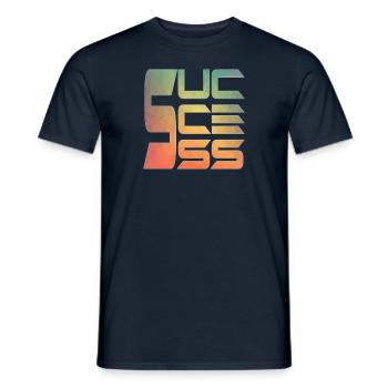 SUCCESS / ERFOLG - Männer T-Shirt - Navy - Vorne - AI Model Male 178 light (178cm)