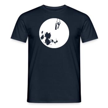 Ballerine sur la lune - T-shirt homme - marine - Devant - AI Model Male 178 light (178cm)
