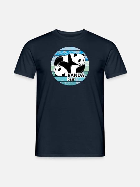 Cute panda bears - Men's T-Shirt - navy